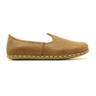 mens barefoot grounding shoes matte brown