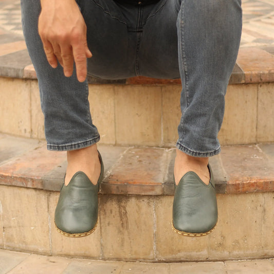 mens barefoot grounding shoes green