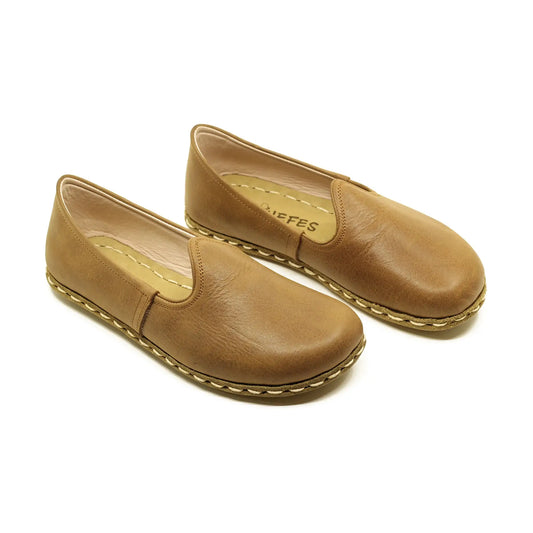 mens barefoot grounding shoes matte brown