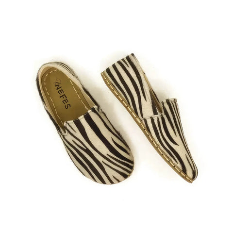 mens barefoot shoes animal print zebra style