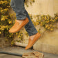mens barefoot walking shoes light orange leather