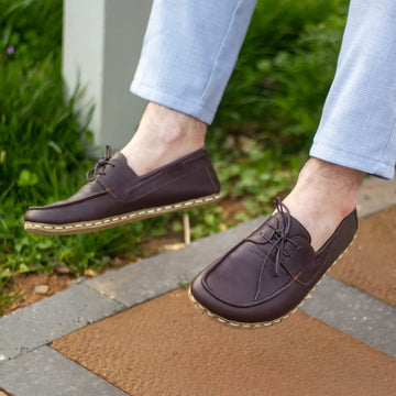mens brown dress shoes no laces Handmade Mens Chocolate Brown Suede Derby Shoes, Norwegian Toe Brown Shoes US 12 / Chocolate Brown / D main image 1
