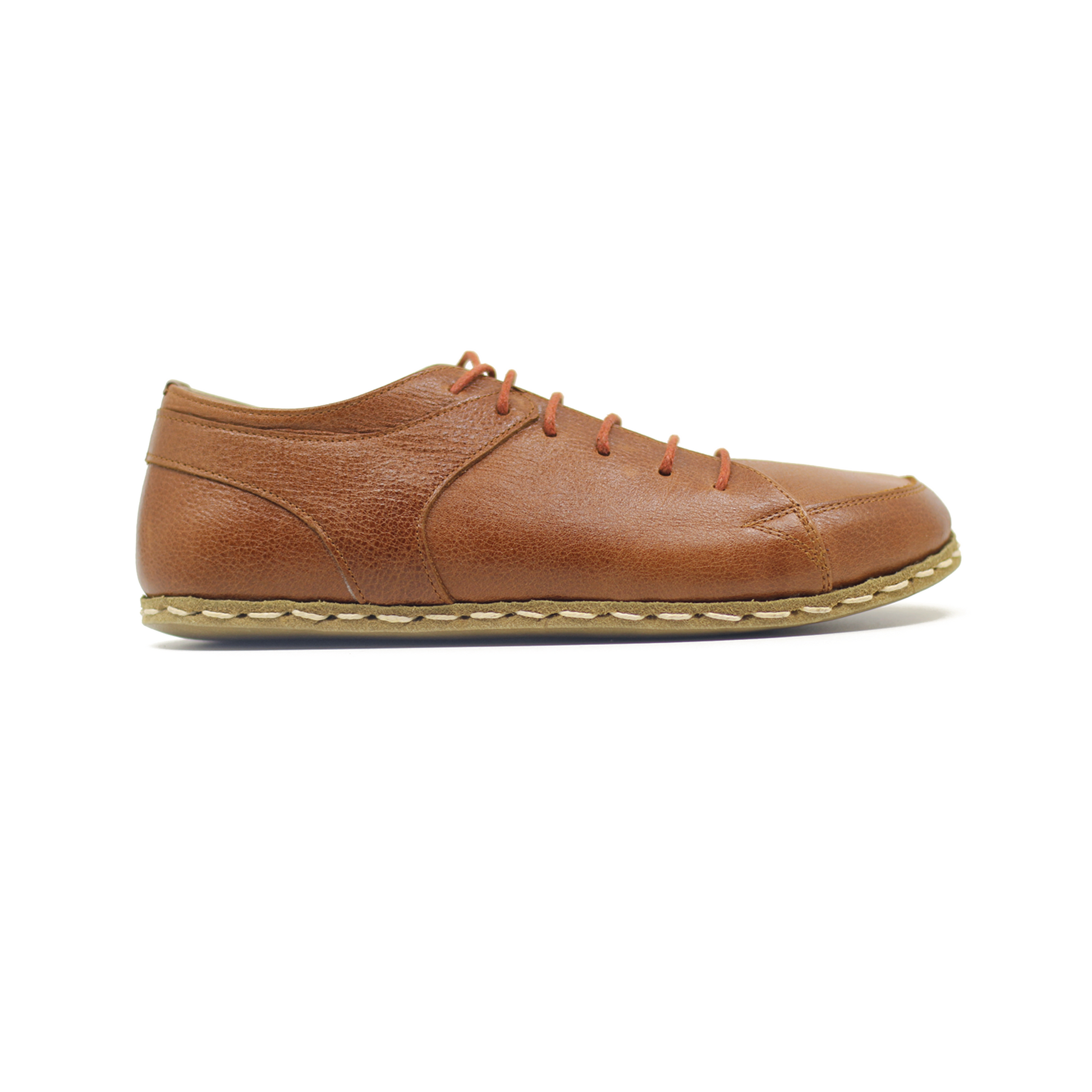 Men's Copper Rivet Earthing Leather Sneaker in Antique Brown-Men Barefoot Shoes Modern-Nefes Shoes-5-Nefes Shoes