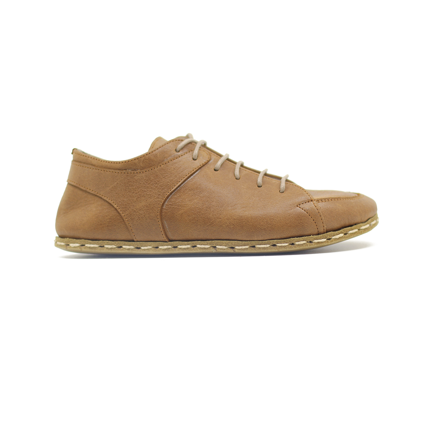 Men's Copper Rivet Earthing Leather Sneaker in Matte Brown-Men Barefoot Shoes Modern-Nefes Shoes-5-Nefes Shoes