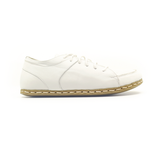 Men's Copper Rivet Earthing Leather Sneaker in White-Men Barefoot Shoes Modern-Nefes Shoes-5-Nefes Shoes