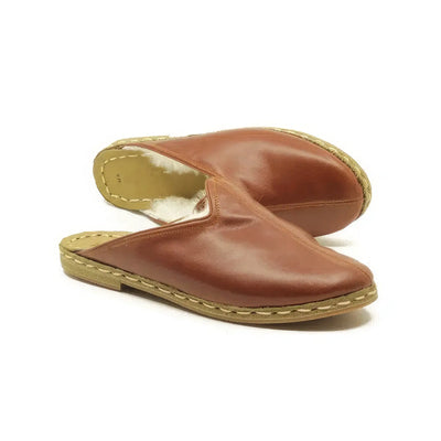 mens furry indoor slippers natural sheepskin