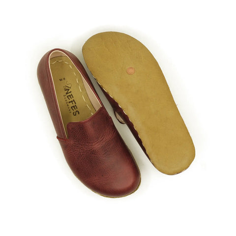 mens grounding barefoot shoes burgundy