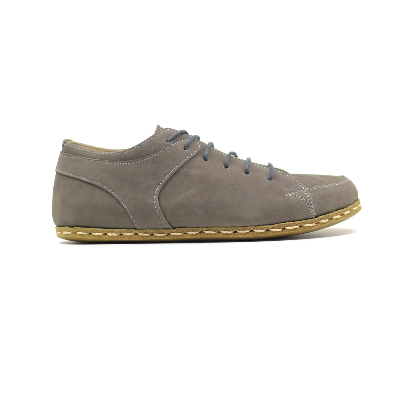 mens grounding barefoot sneaker gray nubuck