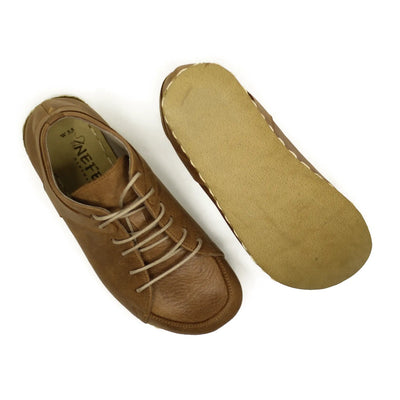 mens grounding barefoot sneaker matte brown