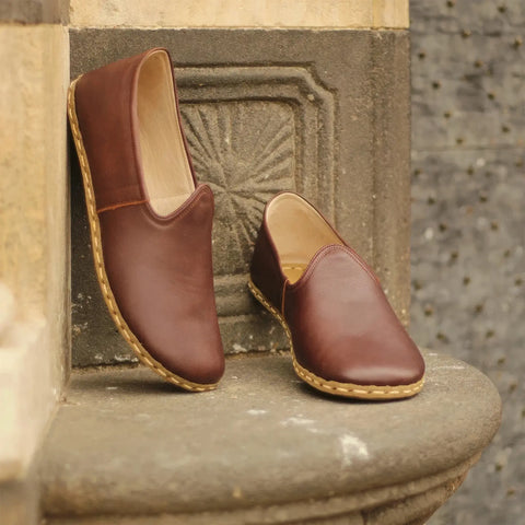 mens grounding shoes barefoot style bitter brown