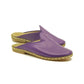 mens indoor leather slippers closed toe purple