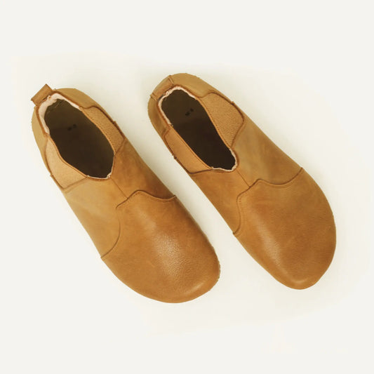 mens matte brown handmade chelsea barefoot boots