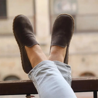 mens minimalist barefoot shoes gray nubuck