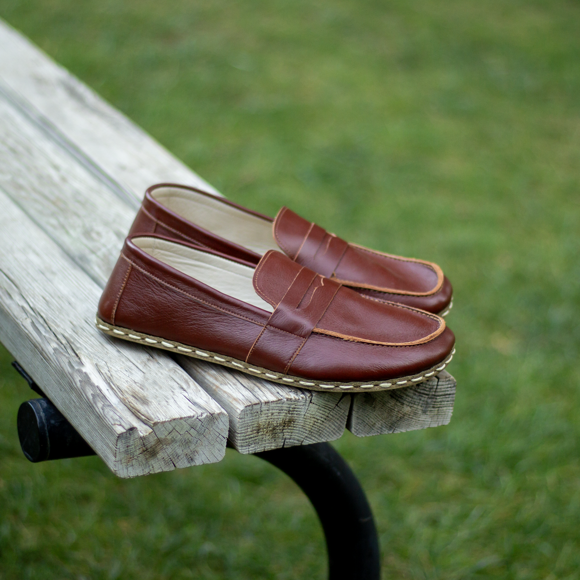 mens tornado brown barefoot leather shoes