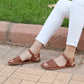 minimalist band womens new brown leather barefoot huarache sandals