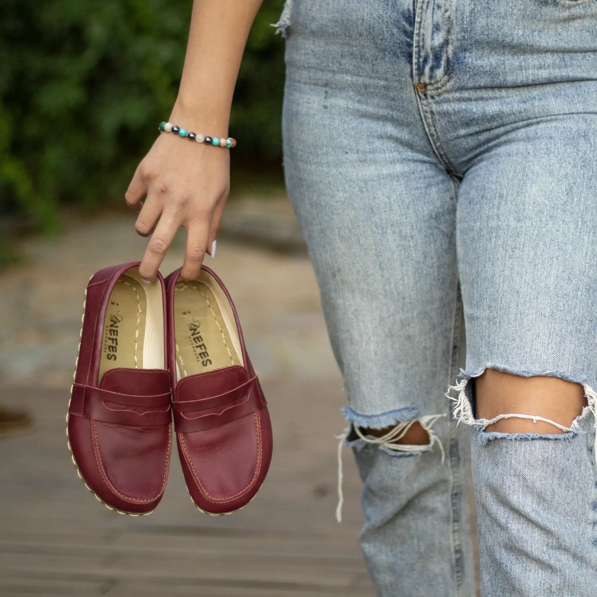 minimalist barefoot earthing shoes crazy burgundy women