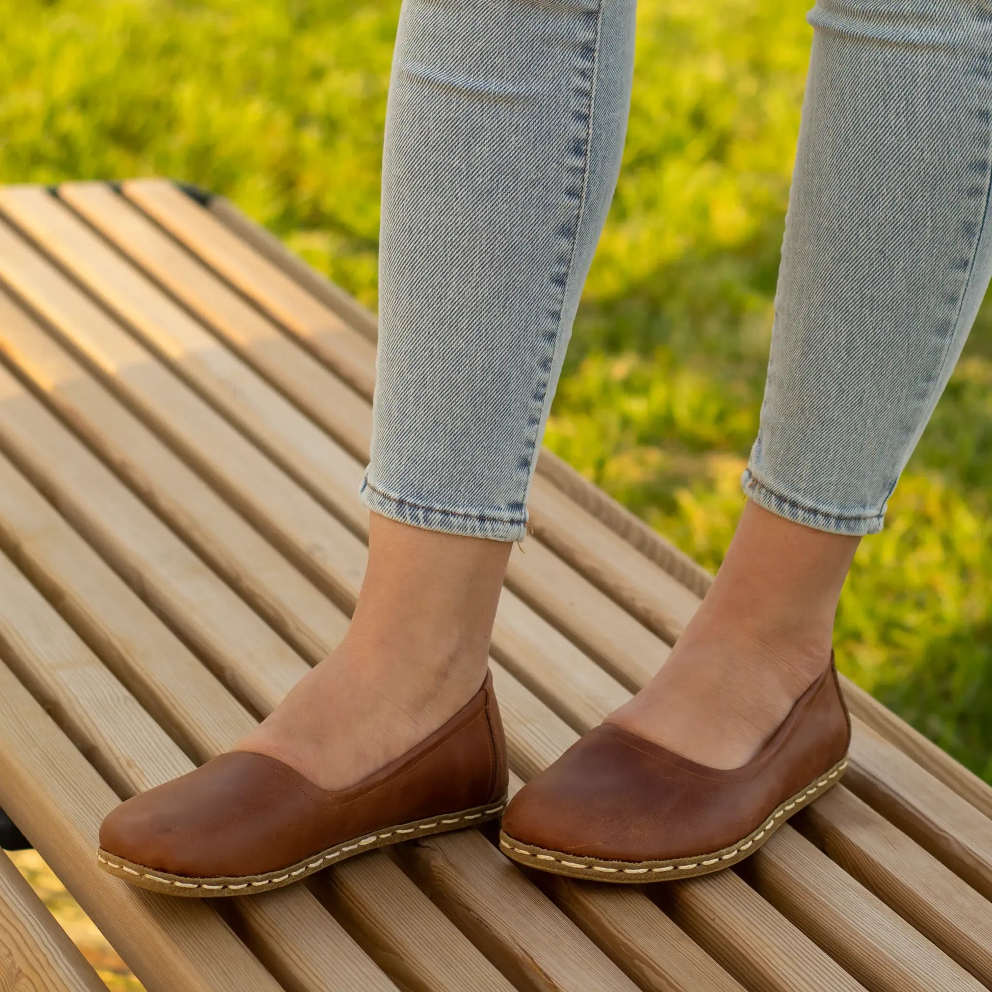 minimalist barefoot flat shoes women light brown