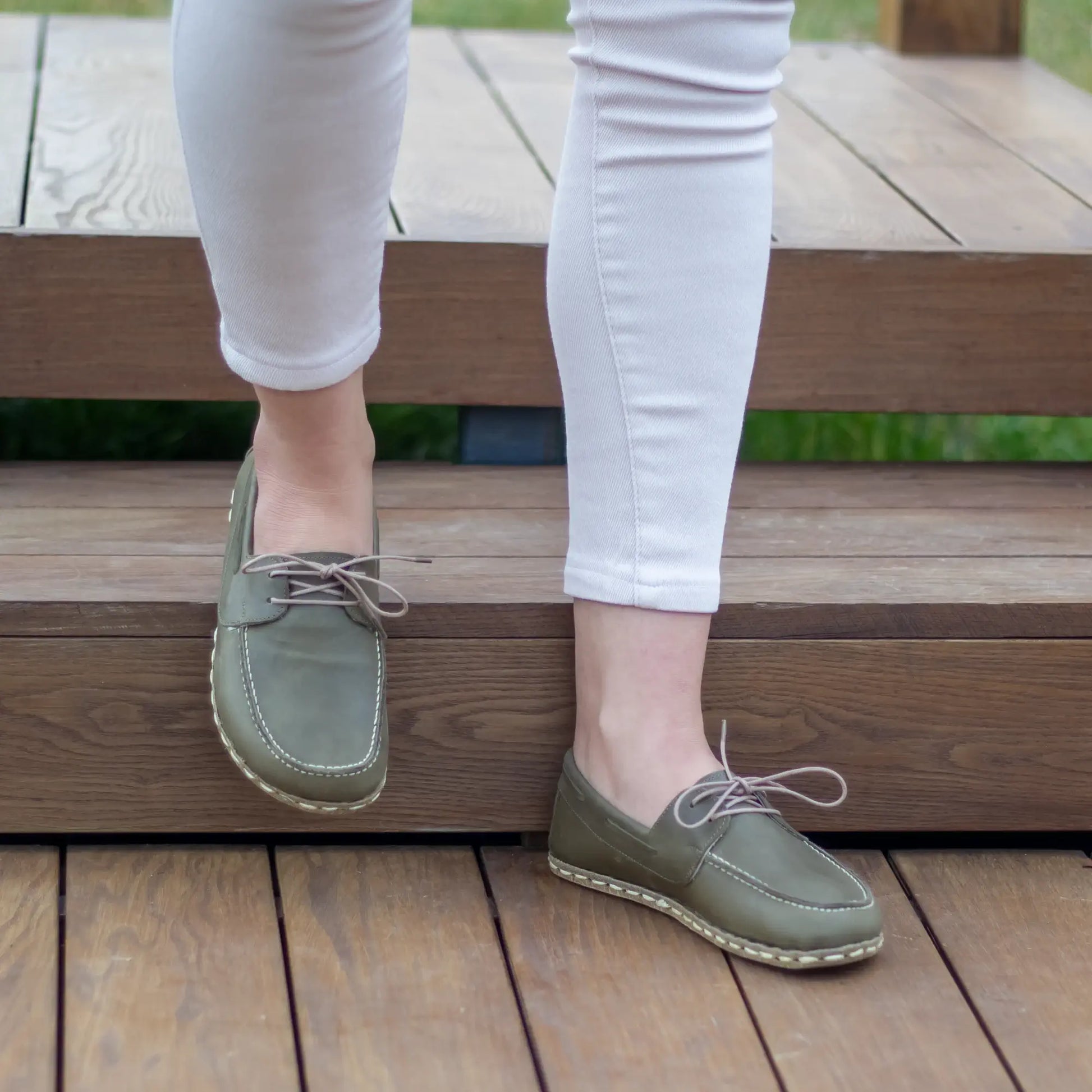 minimalist barefoot military green shoes for women