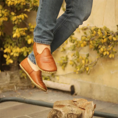 minimalist barefoot shoes men antique brown style