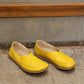 minimalist handmade barefoot loafers women yellow