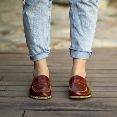 natural barefoot earthing shoes tornado brown women