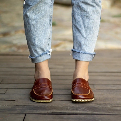 natural barefoot earthing shoes tornado brown women