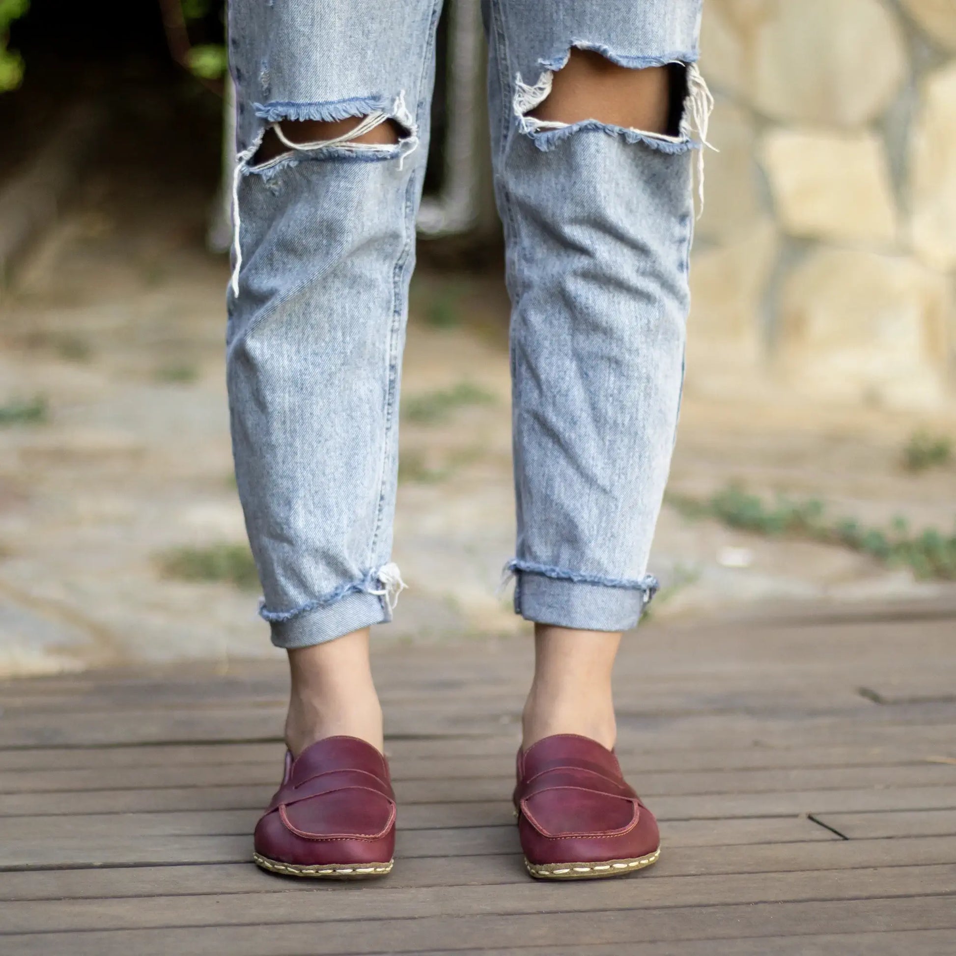 natural grounding barefoot shoes crazy burgundy women