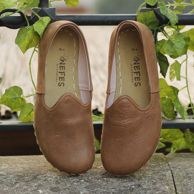natural grounding barefoot shoes mens matte brown