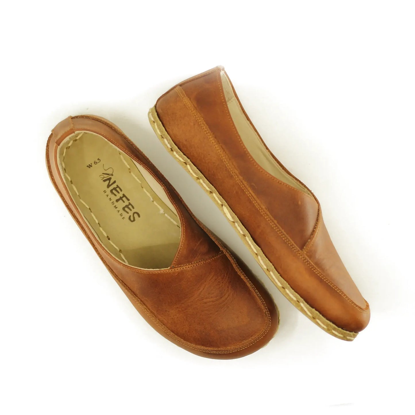 natural handmade barefoot loafers for women crazy new brown