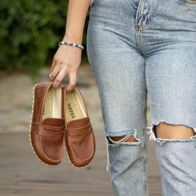 natural walk barefoot earthing shoes crazy new brown women