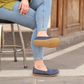 Navy Blue Barefoot Leather Shoes Flat for Women-Women Barefoot Shoes Classic-nefesshoes-3-Nefes Shoes