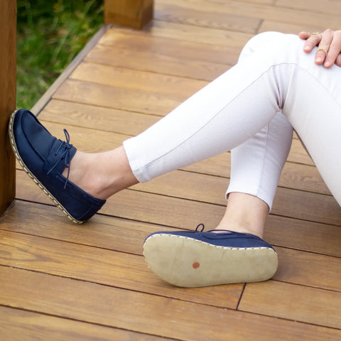 navy blue barefoot minimalist shoes for women