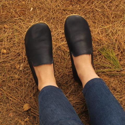 navy blue barefoot shoes for women minimalist style