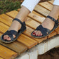 navy blue womens leather huarache minimalist barefoot sandals