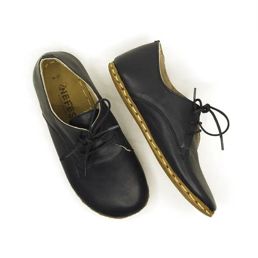 navy blue womens oxford style lace up shoes