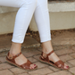 New Brown Leather Women's Huarache Barefoot Sandals-Women's Sandals-Nefes Shoes-3-Nefes Shoes