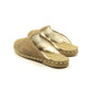 nubuck brown sheepskin slippers for men