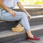 nubuck burgundy barefoot shoes for women
