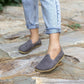 nubuck gray barefoot grounding shoes for women