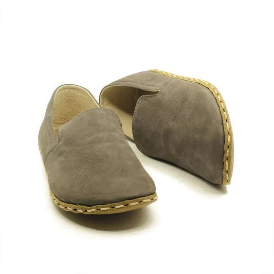 nubuck gray barefoot shoes for men