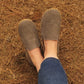 nubuck gray barefoot shoes handmade womens