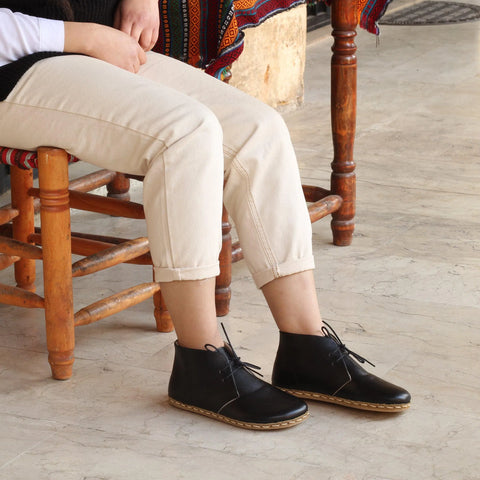 oxford earthing boots black womens