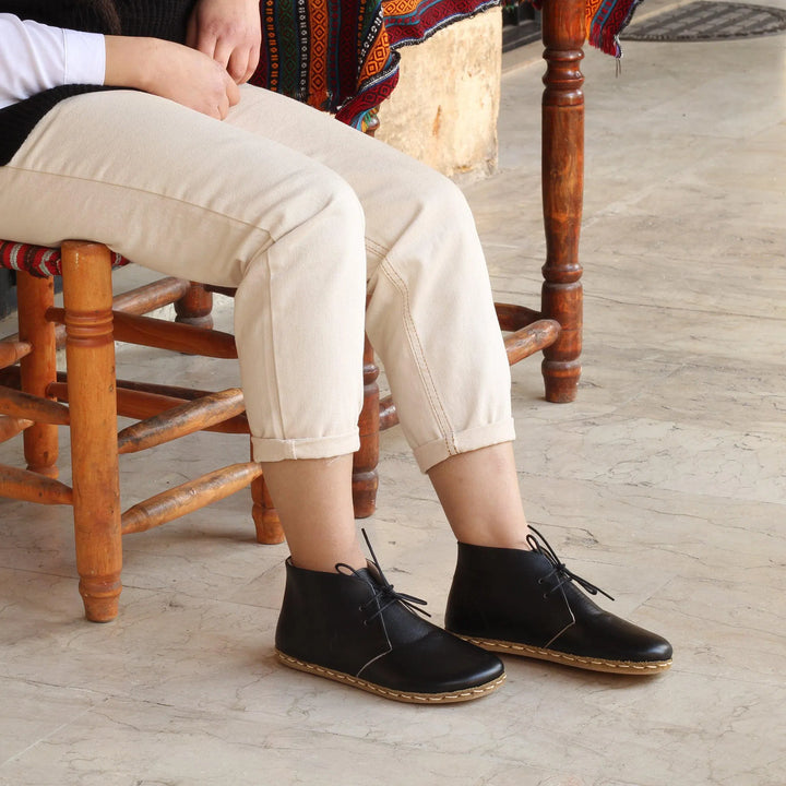 oxford earthing boots black womens