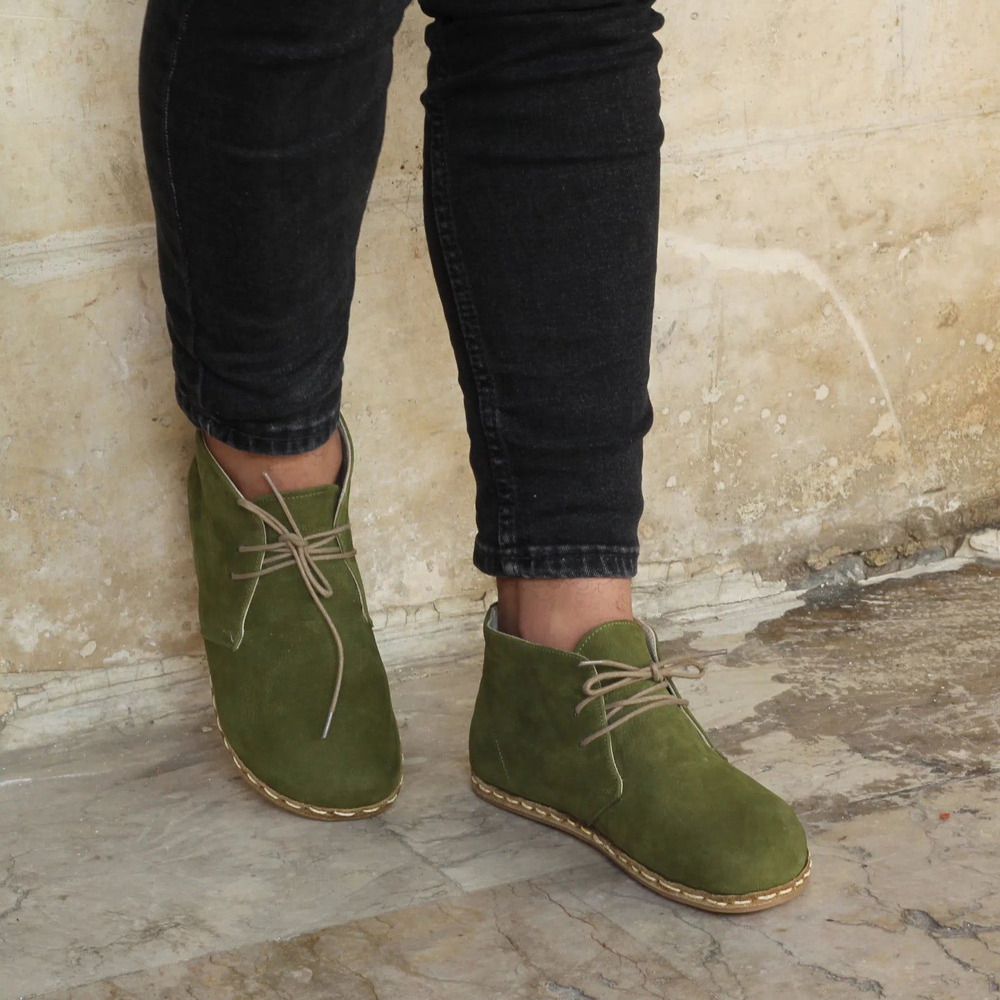 oxford earthing boots green mens