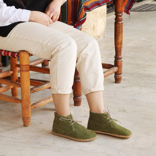 oxford earthing boots green womens
