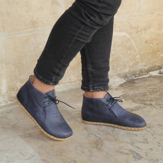 oxford earthing boots navy blue mens