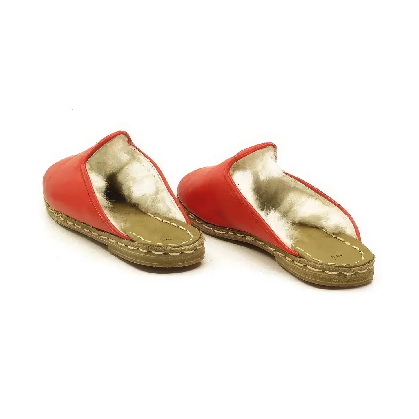 red sheepskin slippers for women winter cozy