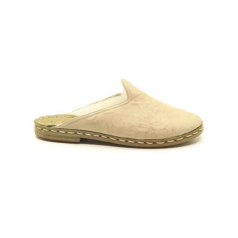 sheepskin furry gray mens slippers