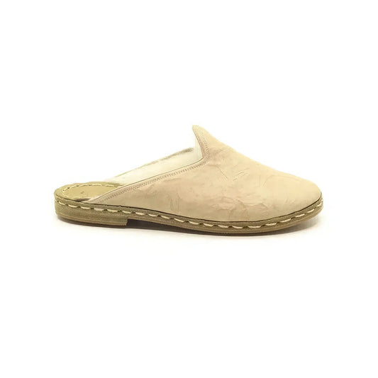 sheepskin furry gray mens slippers