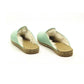 sheepskin furry turquoise mens slippers